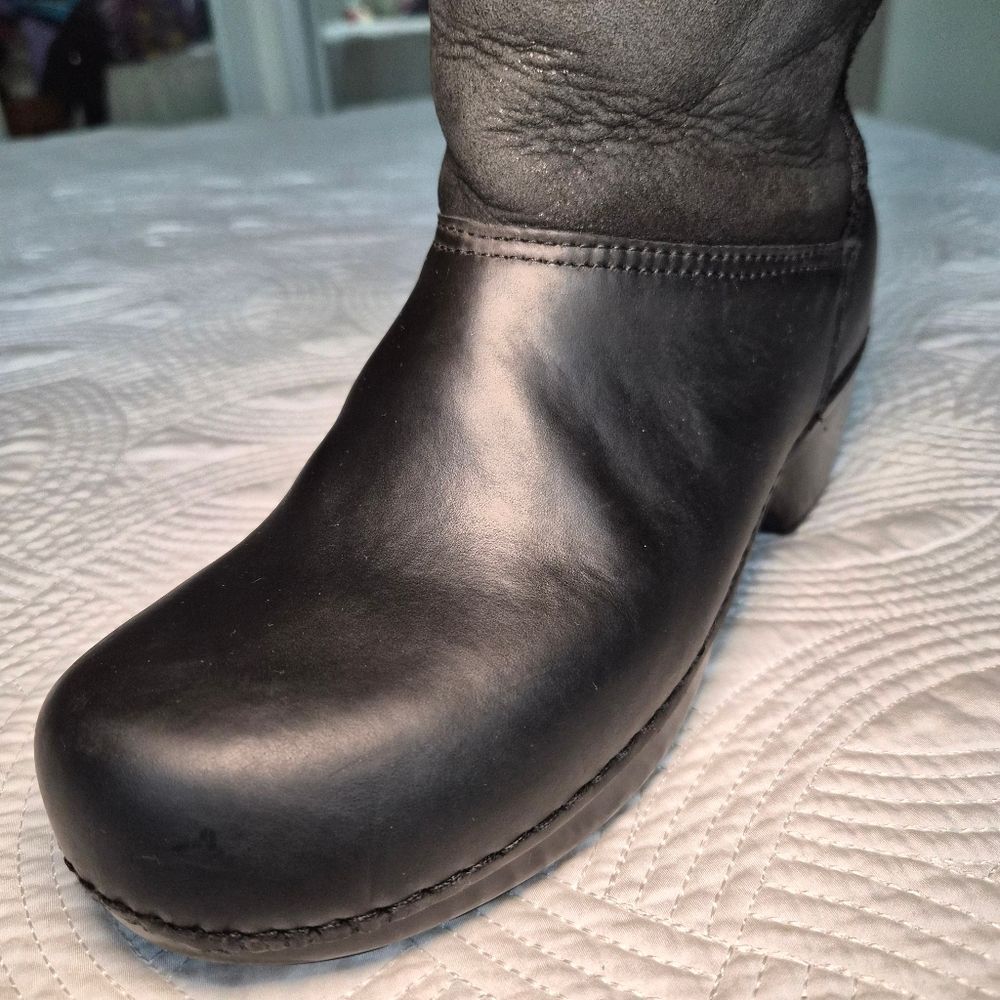 VGUC Dansko Stormy Fur Lined Boots Leather Black Women EU 38 - Picture 6 of 16